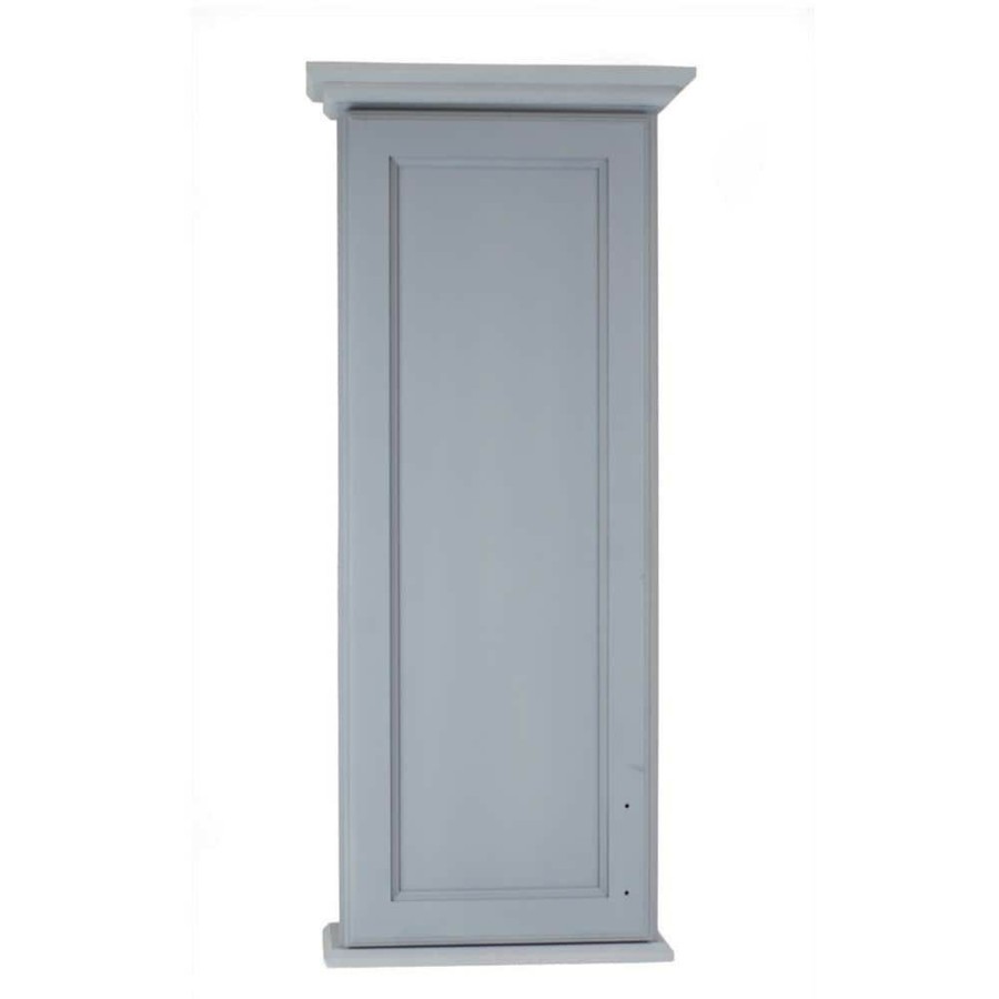 Bathroom Wall Cabinets * | Wg Wood Products Leesburg 15.5 In. W X 4.25 In. D X 43.5 In. H Primed Gray Bathroom Storage Wall Cabinet