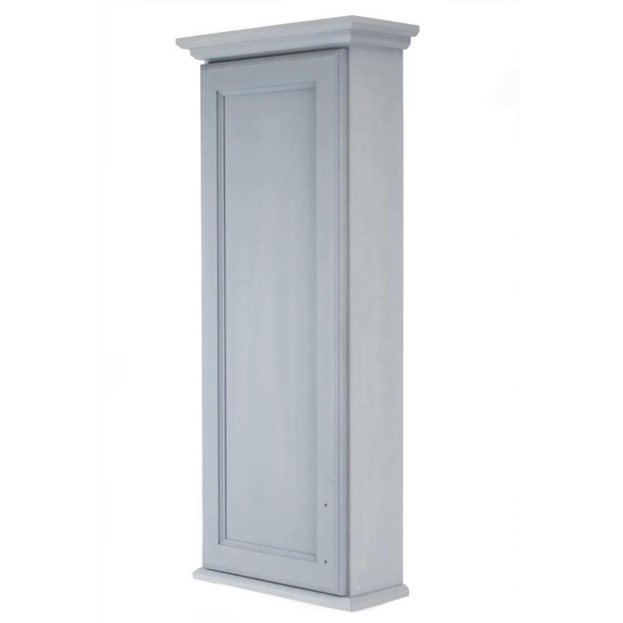 Bathroom Wall Cabinets * | Wg Wood Products Leesburg 15.5 In. W X 4.25 In. D X 43.5 In. H Primed Gray Bathroom Storage Wall Cabinet