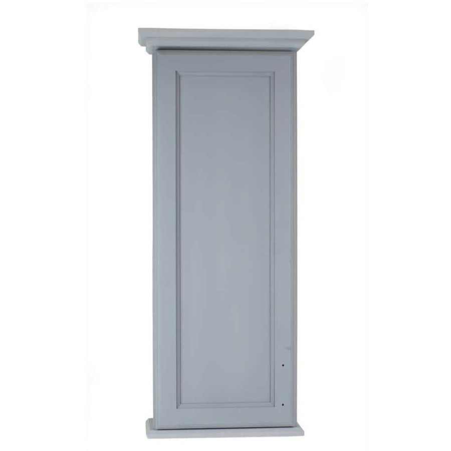 Bathroom Wall Cabinets * | Wg Wood Products Leesburg 4.25 In. X 15.5 In. X 37.5 In. Primed Gray Bathroom Storage Wall Cabinet