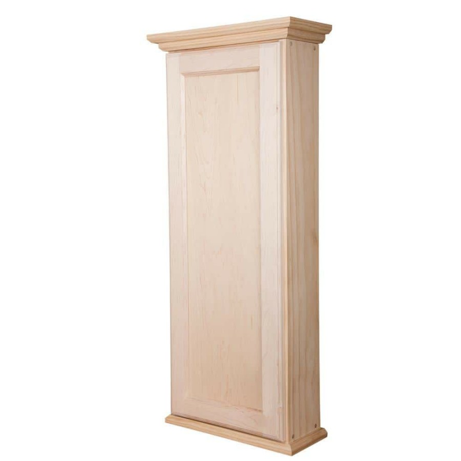 Bathroom Wall Cabinets * | Wg Wood Products Leesburg 4.25 In. X 15.5 In. X 49.5 In. Wood On The Wall Cabinet In Unfinished