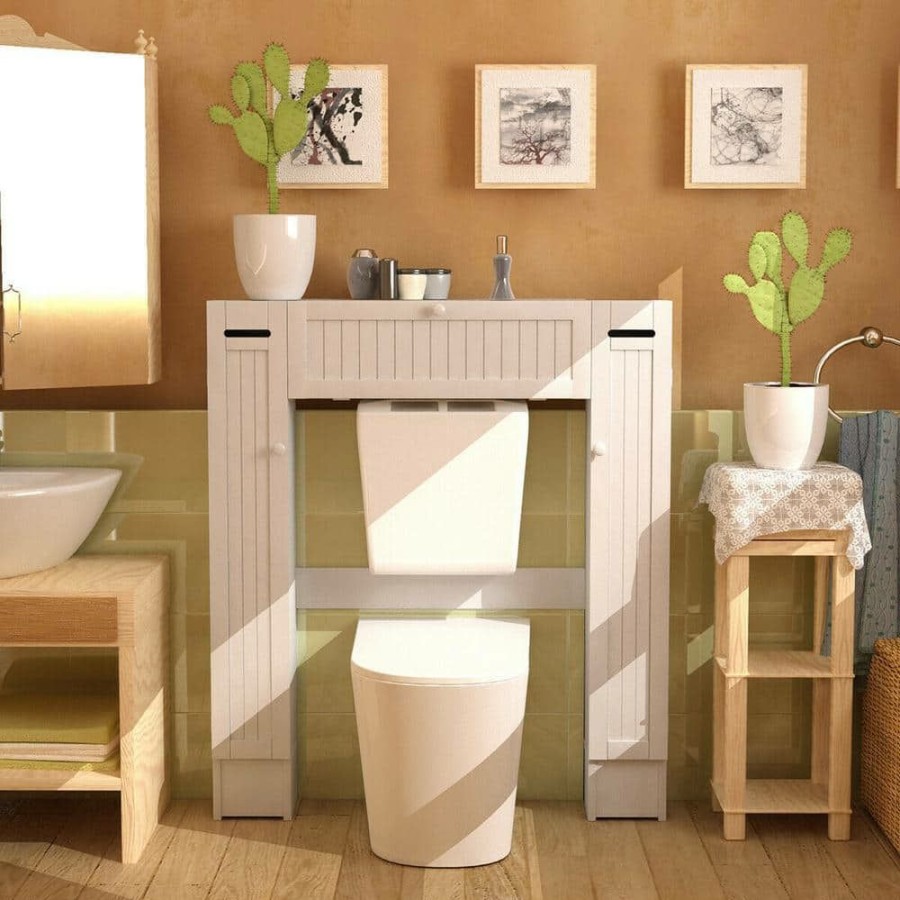 Bathroom Wall Cabinets * | Casainc 34.5 In. W Wooden Over The Toilet Storage Wall Cabinet