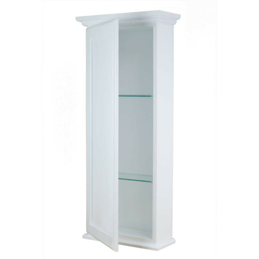 Bathroom Wall Cabinets * | Wg Wood Products Leesburg 4.25 X 15.5 X 43.5 Primed Gray Bathroom Storage Wall Cabinet