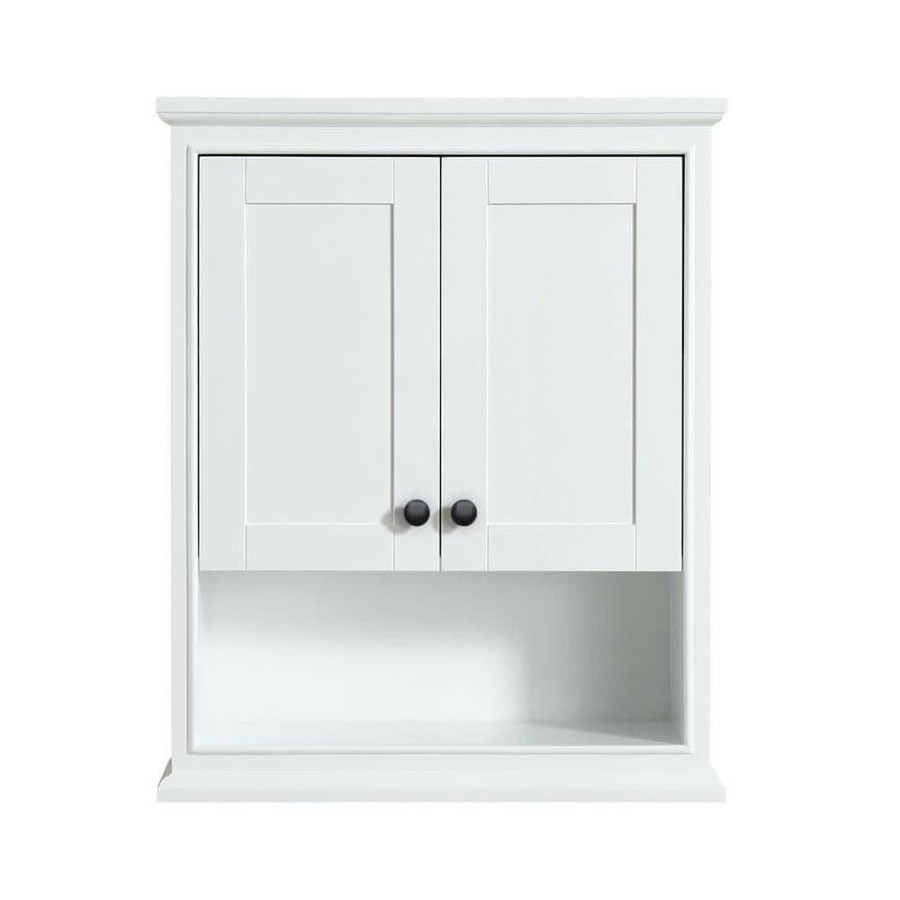 Bathroom Wall Cabinets * | Wyndham Collection Deborah 25 In. W X 9 In. D X 30 In. H Bathroom Storage Wall Cabinet In White