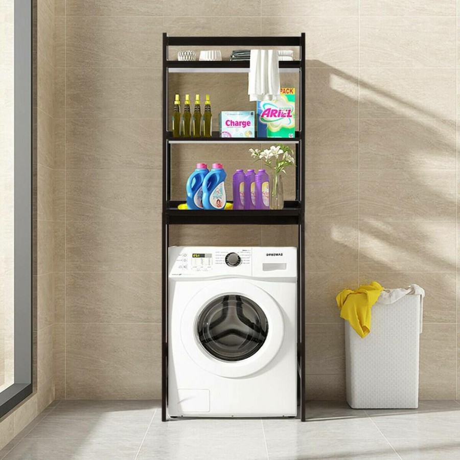 Bathroom Wall Cabinets * | Casainc 25 In. W 3-Shelf Over-The-Toilet Freestanding Storage Organizer Toilet Rack