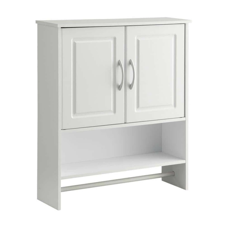 Bathroom Wall Cabinets * | 4D Concepts Vineland Ready To Assemble 25 In. W X 7.13 In. D X 28.7 In. H Hanging Space Saver Cabinet White