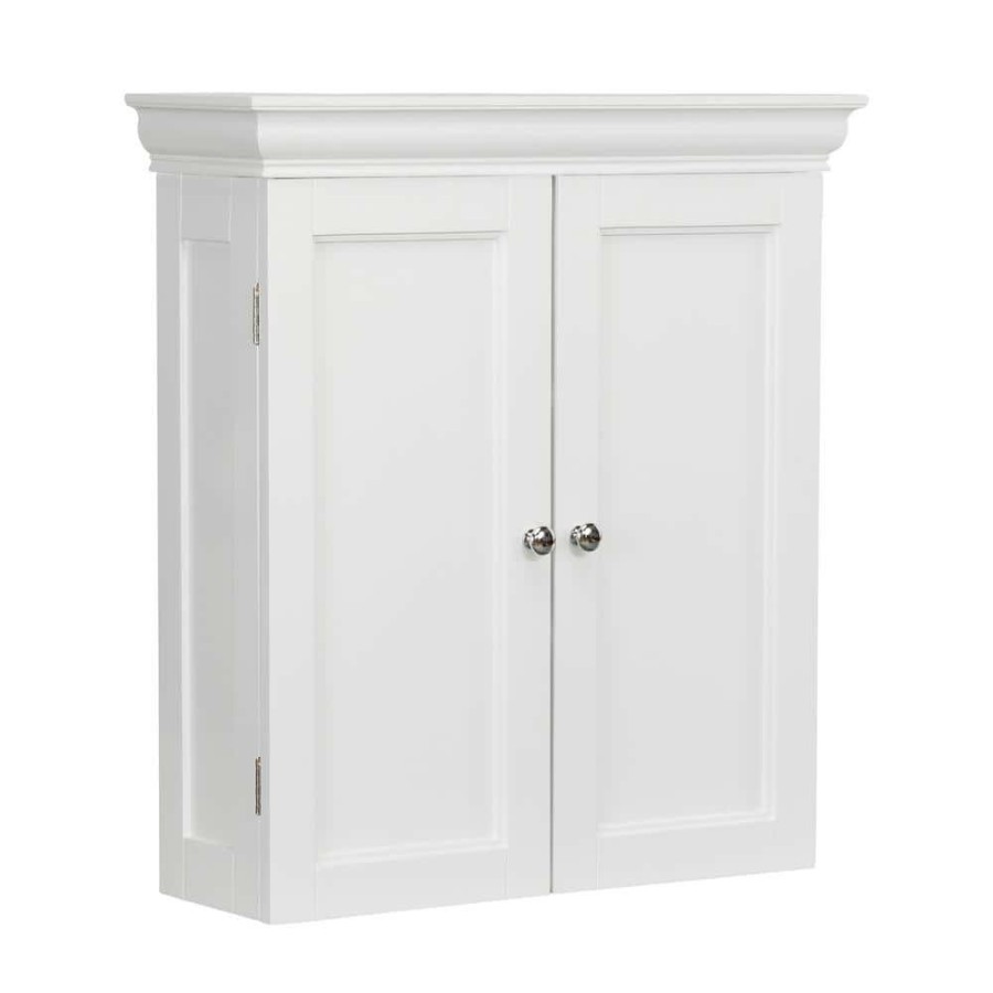 Bathroom Wall Cabinets * | Elegant Home Fashions Broadway Two Door Wall Cabinet With Two Contemporary Style Doors