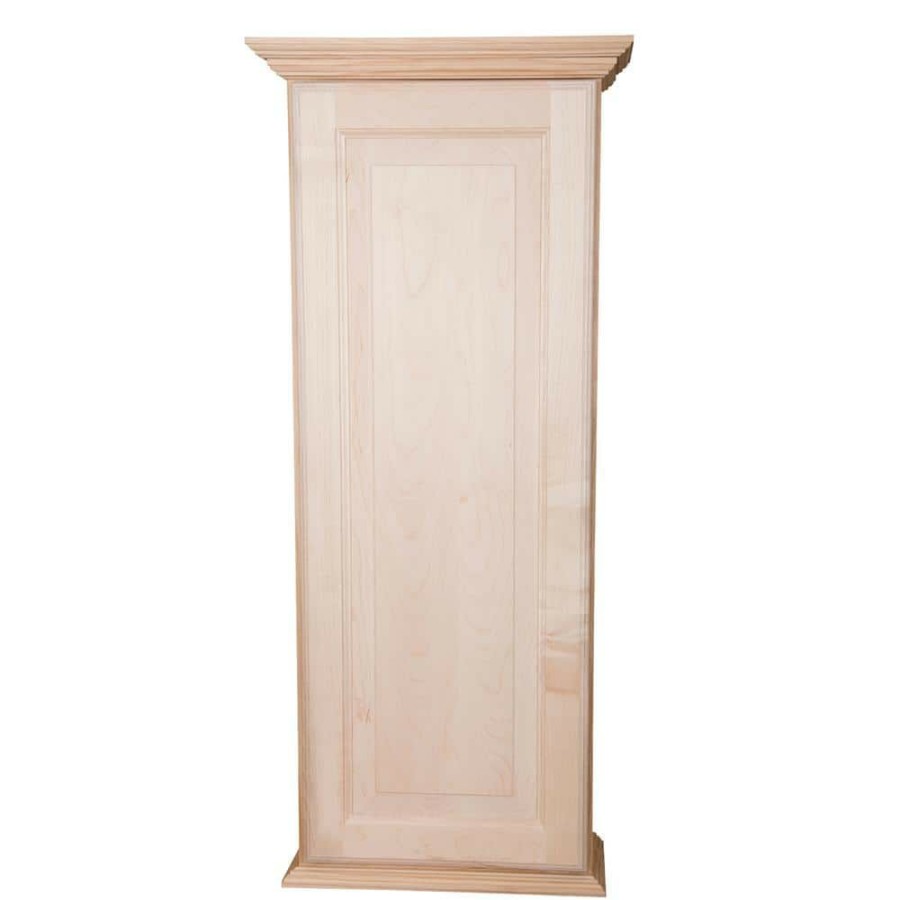 Bathroom Wall Cabinets * | Wg Wood Products Atwater 4.25 X 17 X 43.5 Unfinished Wood On The Wall Cabinet