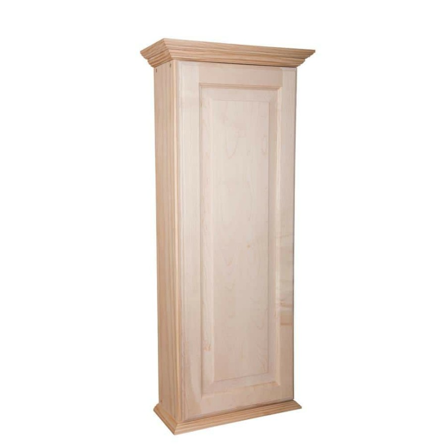 Bathroom Wall Cabinets * | Wg Wood Products Atwater 4.25 X 17 X 43.5 Unfinished Wood On The Wall Cabinet