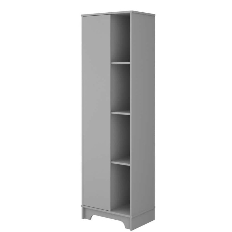 Linen Cabinets * | Rst Brands Tridell 21 In. W X 14 In. D X 68 In. H Bathroom Cabinet In Gray