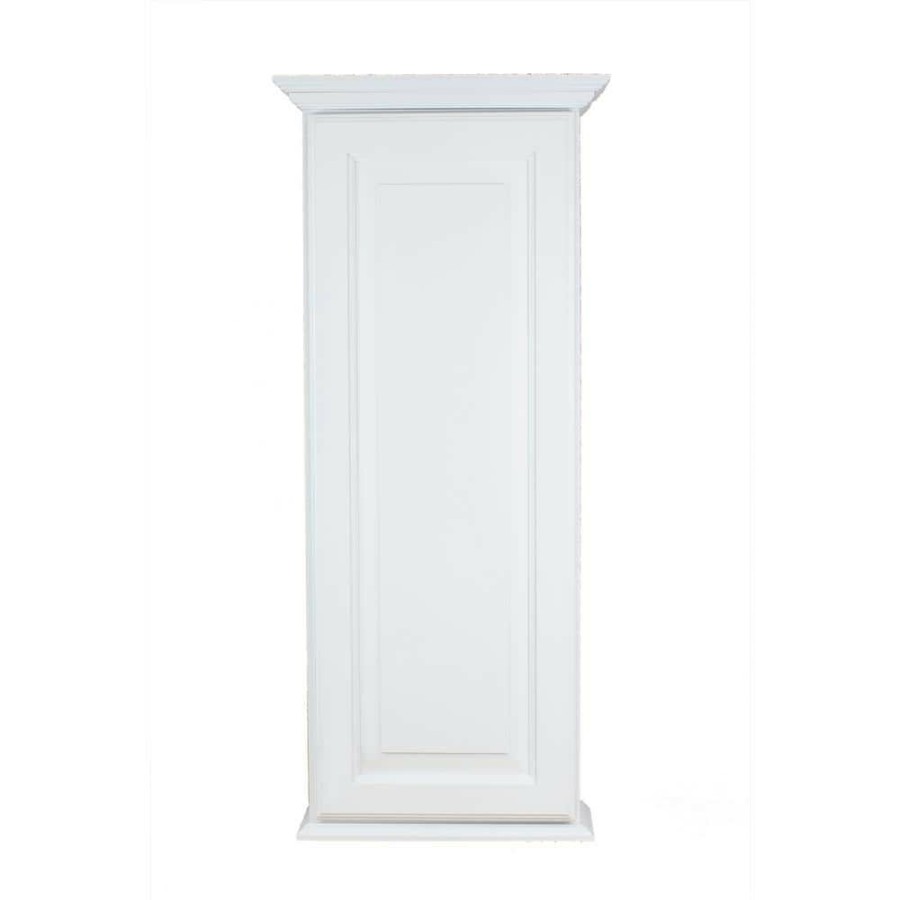 Bathroom Wall Cabinets * | Wg Wood Products Atwater 17 In. W X 4.25 In. D X 49.5 In. H White Enamel On The Wall Bathroom Storage Wall Cabinet