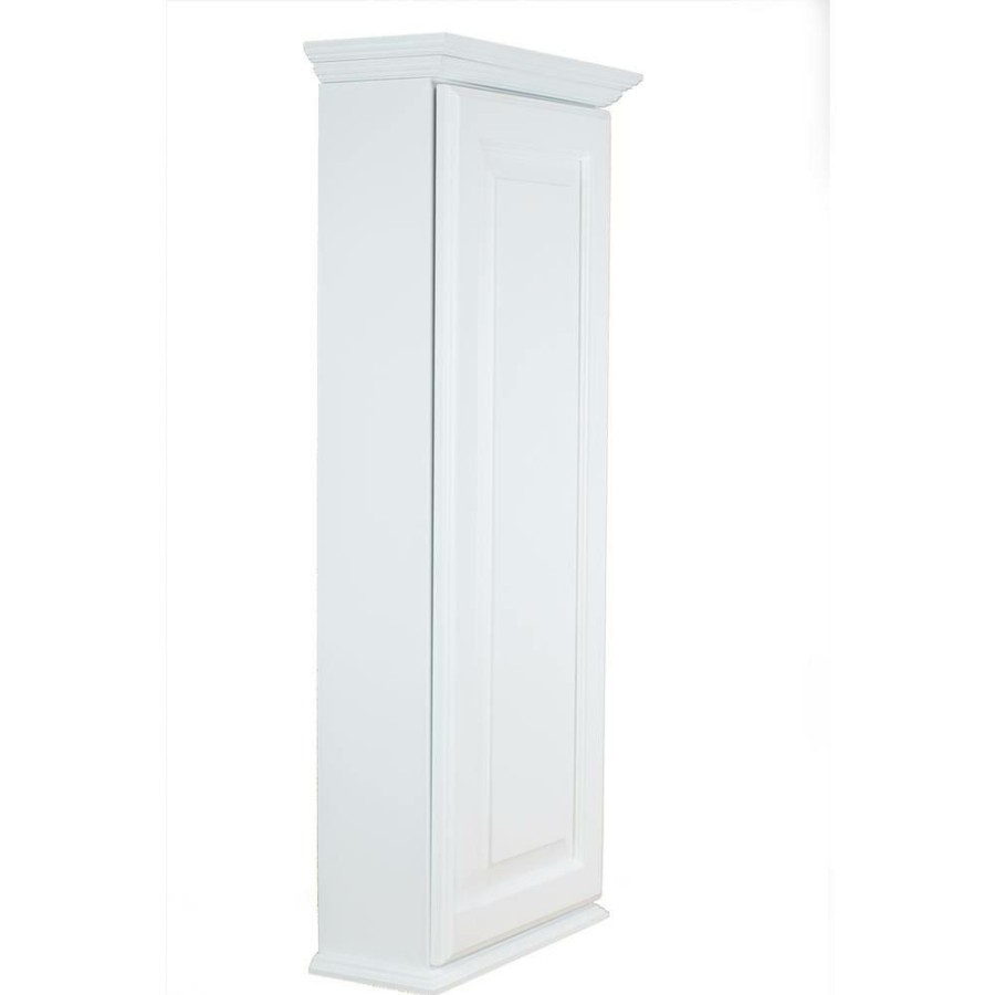 Bathroom Wall Cabinets * | Wg Wood Products Atwater 4.25 In. X 17 In. X 37.5 In. White Enamel Bathroom Storage Wall Cabinet