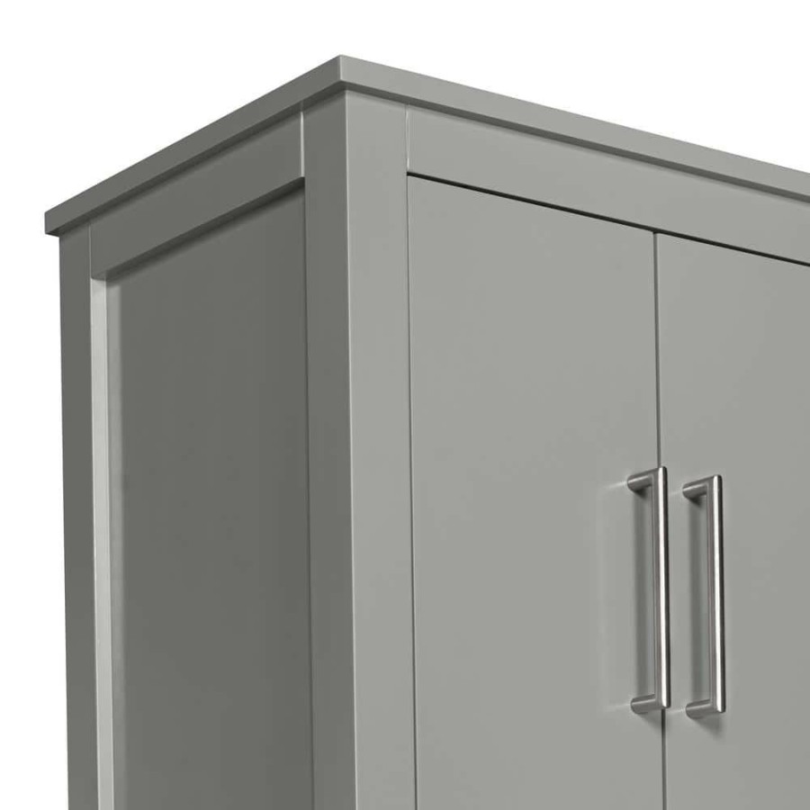 Linen Cabinets * | Home Decorators Collection Nova 23 In. W X 16 In. D X 60 In. H Storm Gray Linen Cabinet