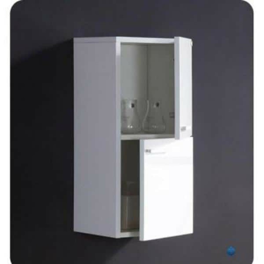 Bathroom Wall Cabinets * | Fresca 12-63/100 In. W X 27-1/2 In. H X 12 In. D Bathroom Linen Storage Cabinet In White