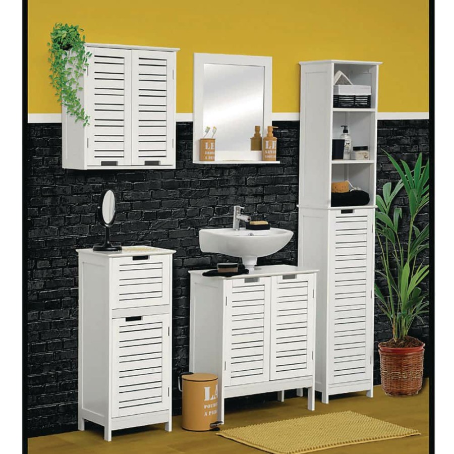 Bathroom Wall Cabinets * | Evideco Miami 20.5 In. W Wall Mount Bathroom Wall Cabinet In White