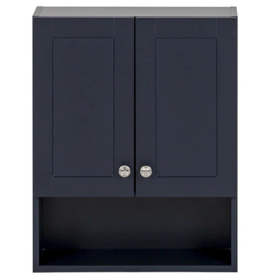 Bathroom Wall Cabinets * | Glacier Bay Lancaster 20.5 In. W X 7.7 In D X 25.6 In. H Deep Blue Bathroom Storage Wall Cabinet