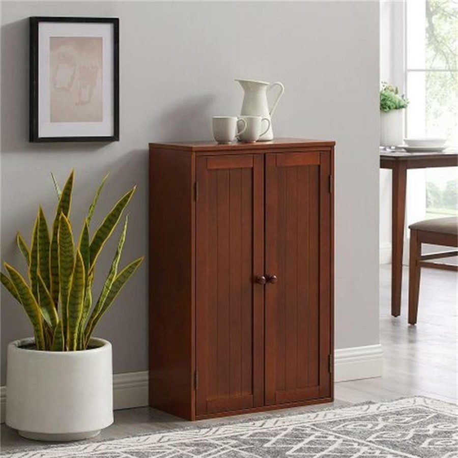 Bathroom Wall Cabinets * | Unbranded 23.25 In. W X 11.75 In. D X 36 In. H Walnut Bathroom Storage Wall Cabinet