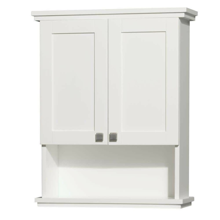 Bathroom Wall Cabinets * | Wyndham Collection Acclaim 25 In. W X 30 In. H X 9-1/8 In. D Bathroom Storage Wall Cabinet In White