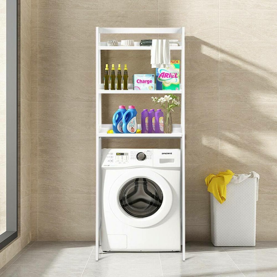 Bathroom Wall Cabinets * | Casainc 25 In. W 3-Shelf Over-The-Toilet Freestanding Storage Organizer Toilet Rack