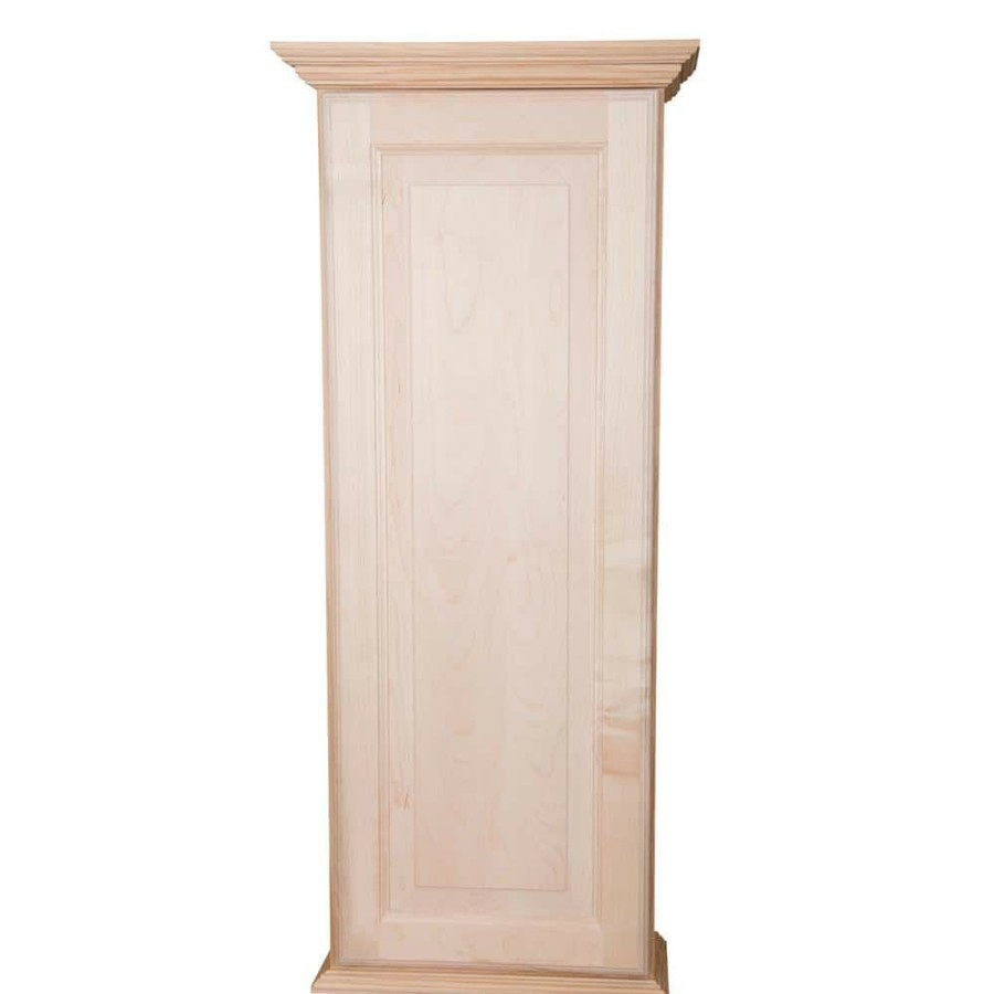 Bathroom Wall Cabinets * | Wg Wood Products Atwater 4.25 X 17 X 49.5 Unfinished Wood On The Wall Cabinet