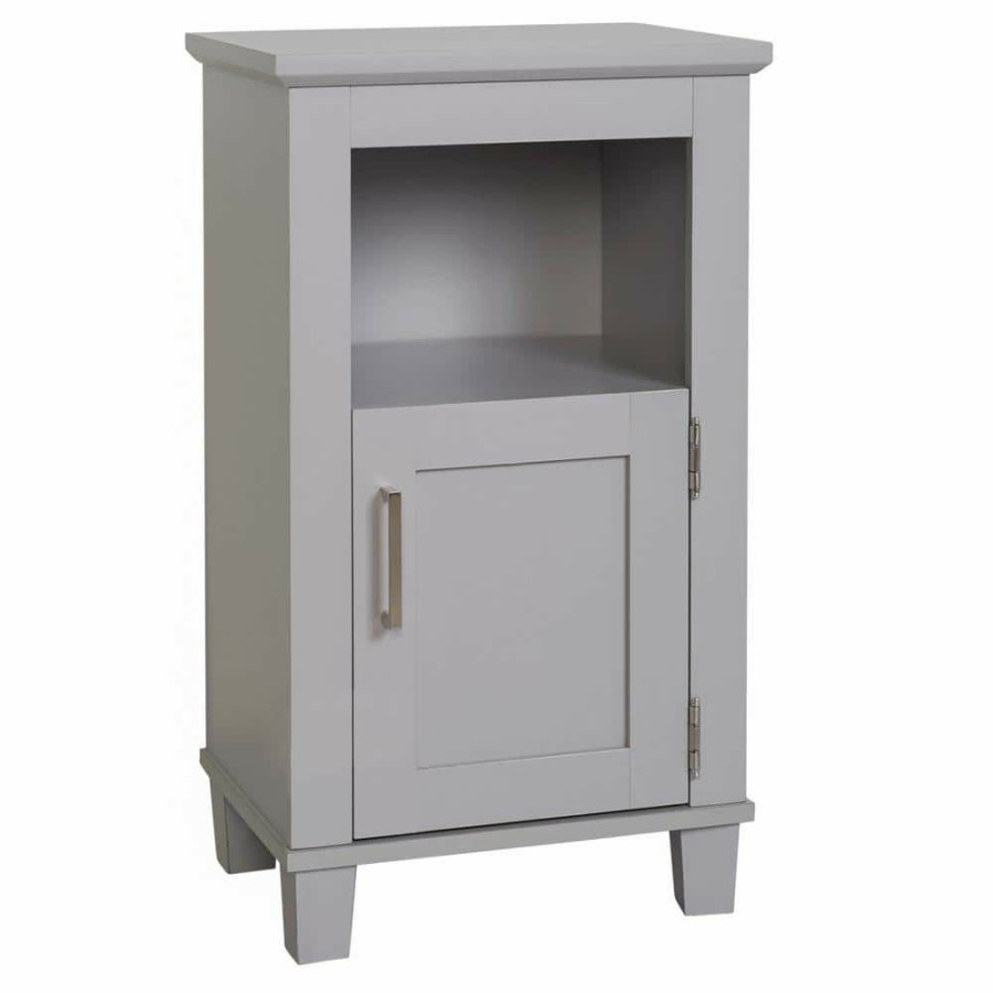 Linen Cabinets * | Glacier Bay Shaker Style 16 In. W X 12 In. D X 29.9 In. H Floor Cabinet In Dove Gray