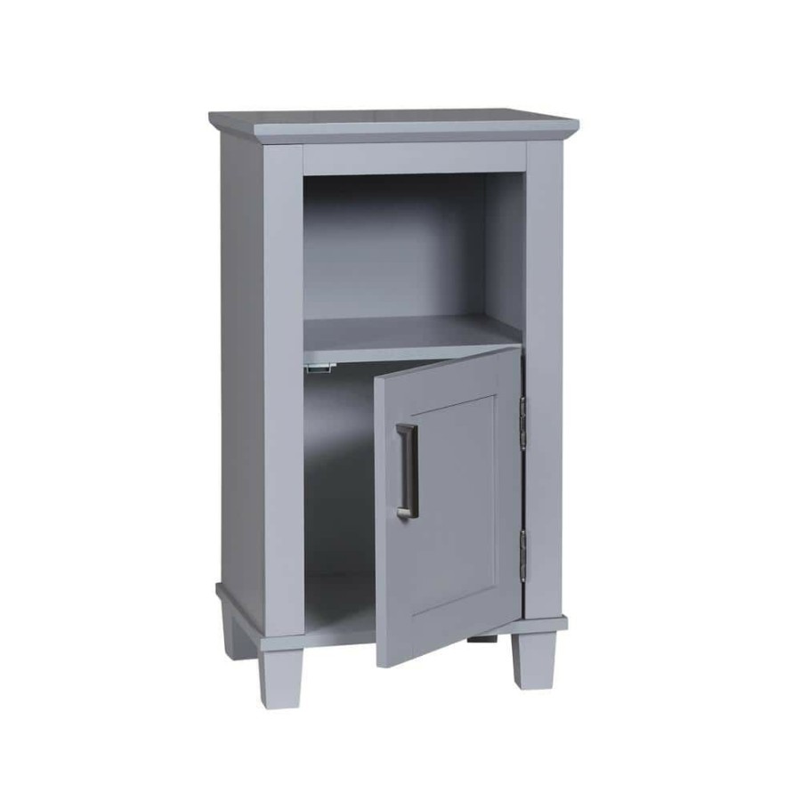 Linen Cabinets * | Glacier Bay Shaker Style 16 In. W X 12 In. D X 29.9 In. H Floor Cabinet In Dove Gray